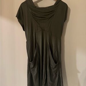 Dark Olive Draped Dress Enough size small